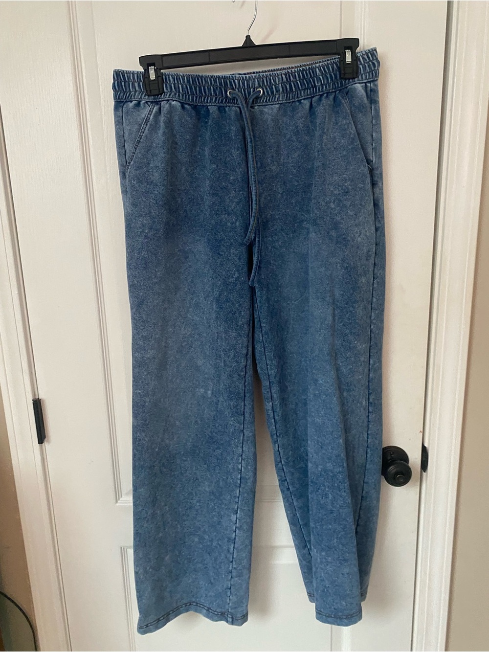 Vanilla Star Relaxed Drawstring Jeans - Washed Blue